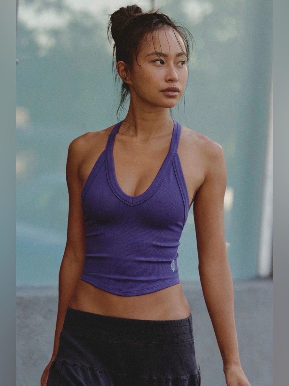 Free People All Clear V-Neck Cami. NWT. Graphite
